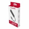 AXAGON HUE-MSA Hub 4-portowy USB 3.2 Gen 1 switch, metalowy, 20cm USB-A kabel, microUSB dodatkowe zasilanie